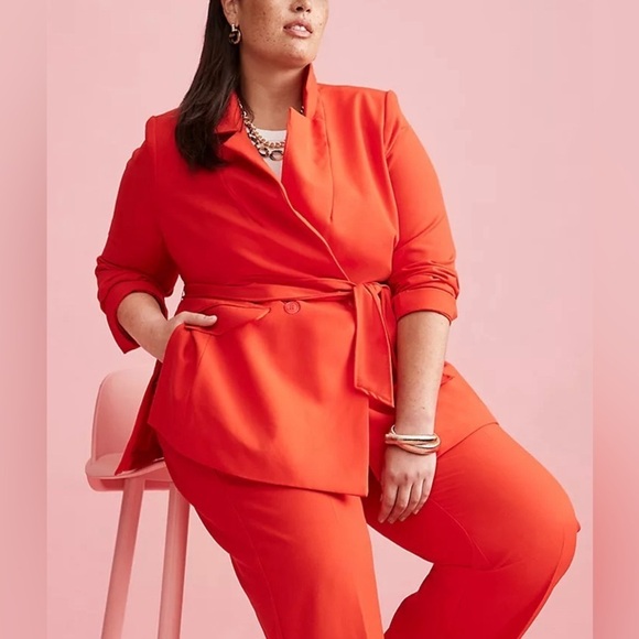 Lane Bryant Perfect Drape Belted Blazer 24W - Picture 4 of 8